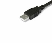 BLACK USB CABLE CHARGER FOR SURKER RSCX-9598 MEN'S ELECTRIC FOIL SHAVER RAZOR