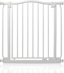 Safetots Barrière de Sécurité Supérieure avec Sommet Courbé, 71cm - 80cm, Blac Mat, Barrière de Sécurité à Pression pour Escaliers, Barrière de Sécurité pour Bébés pour Portes, Couloirs et Espaces