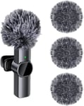 3 Pcs Recording Microphones & Accessories Bonnette Micro Cravate Furry Windscreen Micro Anti Vent Bonnet Pour Toutes Les Cravates Compactes Avec Cravate