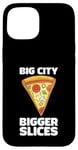 Coque pour iPhone 15 Design amusant Love Pizza Big City Style