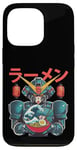 Coque pour iPhone 13 Pro Ramen japonais Mecha Robot géant La grande vague Anime