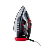 Morphy Richards Power Steam Elite LED Steam Iron, Ceramic Soleplate, 35g/min Steam Output, Vertical Steam, Self Clean, Anti Drip, Digital Controls, 3m Cord, 3000W, Grey/Black/Red, 302012