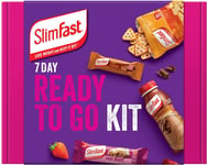 SlimFast 7 Day Ready To Go Kit, Healthy Snack Box for Balanced Diet: 6 Shakes, 8