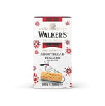 Walker's Mini Festive Shortbread Fingers 160g (Pack of 24) Scottish Recipe all Butter Taste with a Crunchy, Crumbly Texture - Holiday Shortbread Cookie Bags - Ideal for Sharing or Snacking