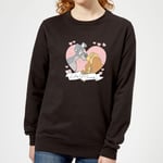 Disney Lady And The Tramp Love Women's Sweatshirt - Black - XS