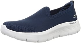 Skechers Femme Go Walk Flex Bright Summer Basket, Bleu Marine, 43 EU