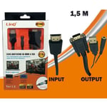 Trade Shop - Hdmi To Vga Adapter Cable With Usb Audio Jack Female 1.5mt Hv1505f