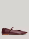 Tommy Hilfiger Leather Mary Jane Ballet Flats, Deep Rouge