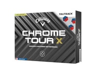 Callaway Golf Chrome Tour X Premium Golf Ball 2024, Blue/Red