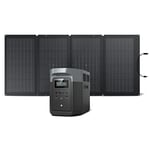 Générateur solaire EcoFlow DELTA 2 Max 2048 Wh Batterie LFP de secours avec Portable panneau solaire 220W Sortie CA 3100 W Charge rapide 0% -1000% en 81 minutes pour extérieur, camping, VR, balcon