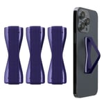 Set of 3x Smartphone Phone Finger Straps Grips - Metallic Blue Violet Metallic 