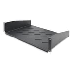 StarTech.com 2U Vented Server Rack Shelf, 12" (31.5cm) Mounting Depth, Cantilever Tray, Heavy-Duty Steel, 25lb/11.3kg Cap