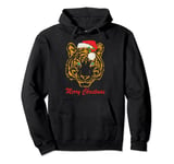 Tiger 2022 Year of the Tiger Merry Christmas Tiger Pullover Hoodie