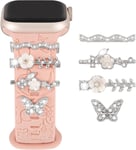 Charms Breloques Pour Bracelet Apple Watch 40mm 41mm 38mm 44mm 45mm 42mm Pour Femmes,Boucles D'anneau Décoratives Pour Iwatch Série 9 8 7 6 5 4 3 Se,Fitbit Versa/Sense,Accessoires [Dzb041643]