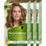 Schwarzkopf Schwarzkopf Natural&Easy 550 Satin Mörkblond 3-pack