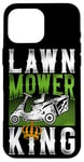 iPhone 16 Pro Max Lawn Mower Mowing Dad Father Landscaper Tractor Lawn Mower Case