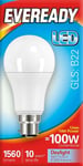 2 x 13.8w = 100w LED GLS Bayonet BC B22 Light Bulb in Daylight White = 100 Watt