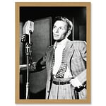 Artery8 Iconic Frank Sinatra New York City NYC Vintage Photo Singer A4 Artwork Framed Wall Art Print