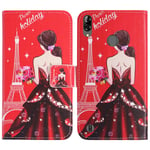 TienJueShi Dream Girl Fashion Style Book Stand Flip PU Leather Magnet Card slot Protector Phone Case For ZTE Blade A7 Prime 6.09 inch Cover Etui Wallet