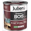 Peinture solvant spécial bois rouge basque RAL 3004 satin 0.5L 12 ans JULIEN