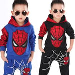 Barn Pojkar Spiderman Träningsoverall Set Hoodie + Joggingbyxor Sweatshirt Sport Outfit Suit Barn Superhjälte Kläder -e-Perfet Blue 6-7 Years