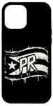 Coque pour iPhone 15 Pro Max Le Logo De L’emblème Pr Du Drapeau Portoricain Noir