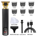 Electric LCD Hair Clippers Cutting Cordless Pro Mens Trimmers Beard Shaver USB