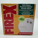 Kidde Firex KF20 Hard Wired Mains Optical Smoke Alarm with 9V Battery Back-Up