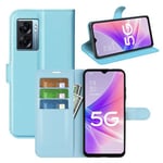 Oppo A77 5G Pu Wallet Case [Lightblue]