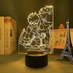 3d led-lamppu 3d-yövalo Bakugo Katsuki 3d-lamppu Anime My Hero Academia -lamppu lapsille Makuuhuoneen sisustus Bakugo Katsuki Led-yövalo syntymäpäivälahja