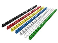 RAYSON 21 Ring Plastic Comb Binding Spines, 90-Sheet Capacity, 12mm Colorful Comb Binder Spines, A4 Size Paper, Box of 100