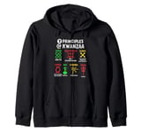 7 Principles Of Kwanzaa Black African American Men Women Kid Zip Hoodie