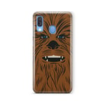 ERT GROUP Original Star Wars Chewbacca TPU Case for Samsung Galaxy A40, Liquid Silicone Cover, Flexible and Slim, Protective for Screen, Shockproof and Anti-Scratch Phone Case Brown