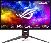 ROG Swift OLED PG27AQDM -Moniteur gaming 27"" (26,5 pouces visibles), 1440p, 240 Hz, réponse 0,03 ms, G-SYNC, antireflet, dissipateur thermique personnalisé, 99% DCI-P3, DisplayWidget Center