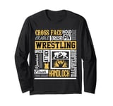 Wrestling Half Nelson Wrestler Adjectives Cross Face Long Sleeve T-Shirt