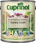 Cuprinol Garden Shades Paint Wood Furniture Shed Fence Protect 1L- Country Cream