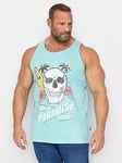 BadRhino Br Lost In Paradise Print Vest, Blue, Size 2Xl, Men