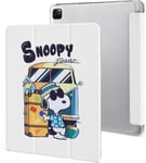 Étui Pour Ipad Pro 2021 Peanuts Snoopy 12,9 Pouces, Type Ordinateur Portable, Support À Trois Volets Avec Porte-Stylo, Veille/Réveil Automatique