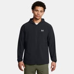 Veste coupe-vent Under Armour Vibe Woven pour homme Noir / Blanc L