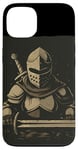 Coque pour iPhone 13 Templier sombre amusant pour les amateurs de chevaliers et les fans médiévaux