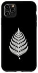 Coque pour iPhone 11 Pro Max Silver Fern Leaf Nouvelle-Zélande Rugby Kiwi Land Aotearoa NZ