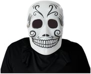 Dia De Los Muertos Day Of The Dead Skull Adult Mens Costume Light Up 1/2 Mask