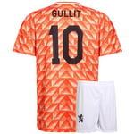 Maillot de Foot Championnat d'europe 88 Kit de Football Gullit - Equipe Nationale Néerlandaise - Orange - Enfant et Adulte - 128