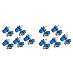 Tlily - 20Pcs led Ampoule Mètre Dash B8-5D T5 Lampe avec Support Bleu Tuning Auto Voiture Lumière