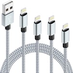 Câble Chargeur Iphone, 4 Pack (3m 2m 2m 1m) Iphone Cable Lightning Apple Mfi Nylon Fast Chargeur Câble Compatible Iphone 14 13 12 Max Mini Pro Xs Xr 8 Plus 7 Plus 6s 5s 5c