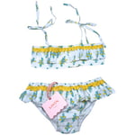 Maillots de bain enfant Lison Paris  Maillot de bain bikini blanc avec fleurs jaunes - 8 ans