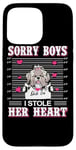 Coque pour iPhone 15 Pro Max Shih Tzu Dog Valentines Day I Stole Her Heart Valentine