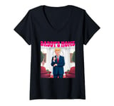 Womens Trump Won 2024 Trump Daddy's Home V-Neck T-Shirt