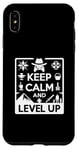 Coque pour iPhone XS Max Keep Calm and Level Up Gamer pour les joueurs amusants