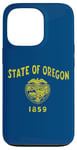 Coque pour iPhone 13 Pro Drapeau de l'État d'Oregon The Castor State